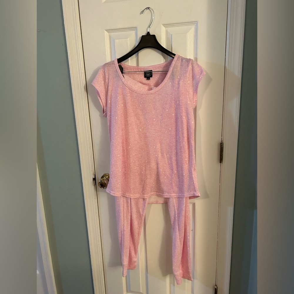 Laura Ashley pink pajama set.